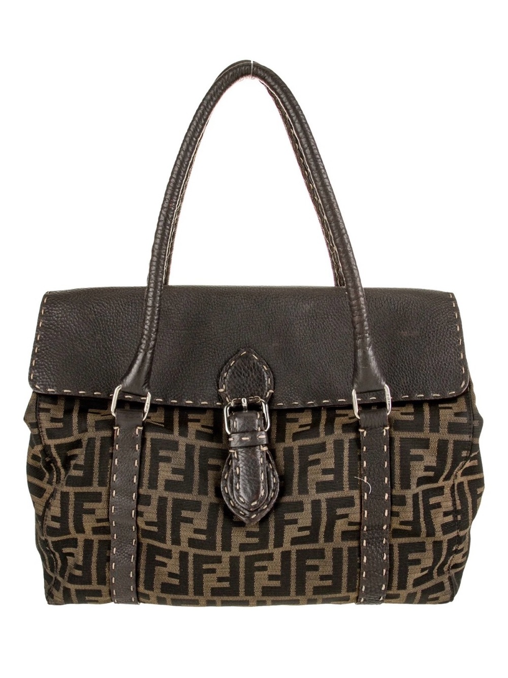 Fendi Brown and Black Shoulder Bag